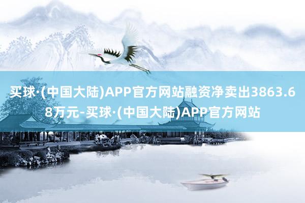 买球·(中国大陆)APP官方网站融资净卖出3863.68万元-买球·(中国大陆)APP官方网站