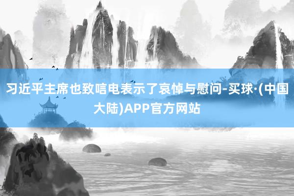 习近平主席也致唁电表示了哀悼与慰问-买球·(中国大陆)APP官方网站